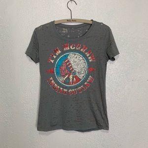 Tim McGraw Indian Outlaw burnout graphic T-shirt